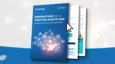 Couverture d'un rapport intitulé 'Observatoire de la fonction achats 2030'.