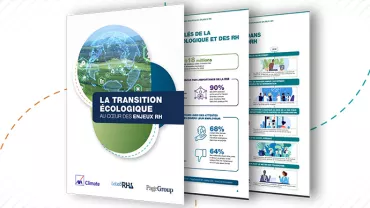 Couverture de la brochure sur la transition écologique et les enjeux RH.