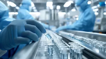 Zoom sur des tubes à essais dans un laboratoire