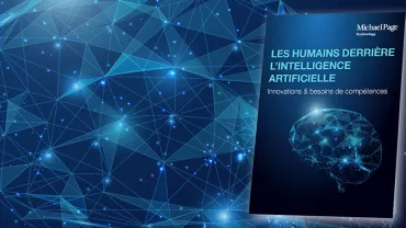 Couverture d'un livre sur l'intelligence artificielle avec un réseau lumineux.