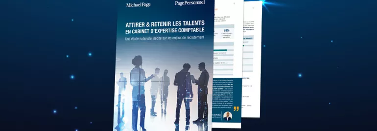 Couverture d'une étude sur le recrutement en cabinet comptable.