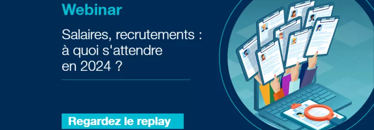 Annonce de webinar sur le recrutement en 2024.