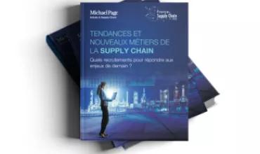 Livre blanc - Tendances et nouveaux métiers de Supply Chain - pile de 3 livres bleus