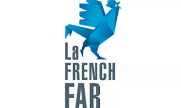 Logo La French Fab - picto coq bleu