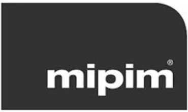Logo noir et blanc avec le texte 'MIPIM'.