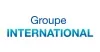 Logo avec texte 'Groupe INTERNATIONAL' en bleu dégradé.