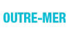 Texte bleu 'OUTRE-MER' sur fond transparent.