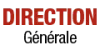 Texte en capitales rouges 'DIRECTION' et en noir 'Générale'.