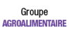 Texte : Groupe agroalimentaire en noir et violet.