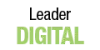Texte stylisé avec les mots Leader DIGITAL.