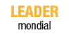 Texte 'LEADER mondial' en orange et noir.