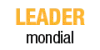 Texte 'LEADER mondial' en orange et noir.
