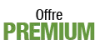 Texte noir sur fond vert 'PREMIUM'