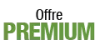 Texte noir sur fond vert 'PREMIUM'