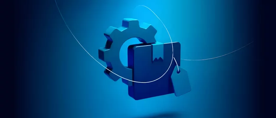 Une icône représentant Digital Marketing Communication sur un fond bleu dégradé