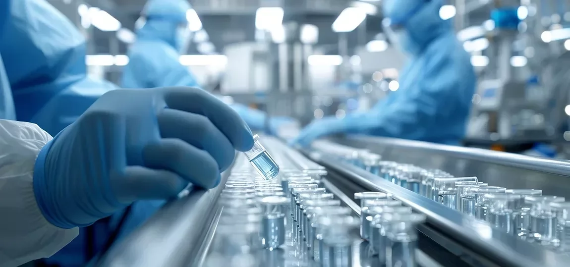 Zoom sur des tubes à essais dans un laboratoire