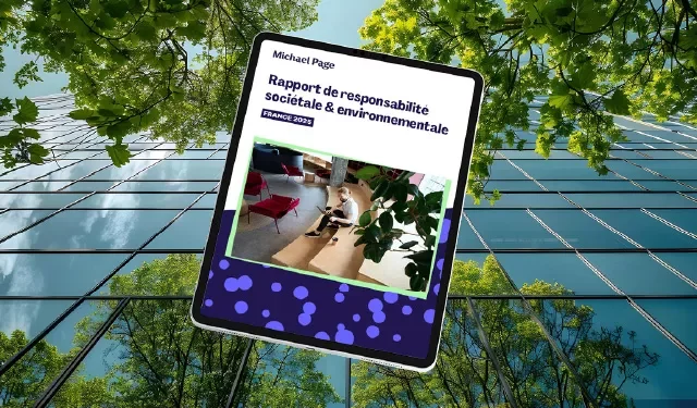 Ipad dans lequel figure le rapport RSE 